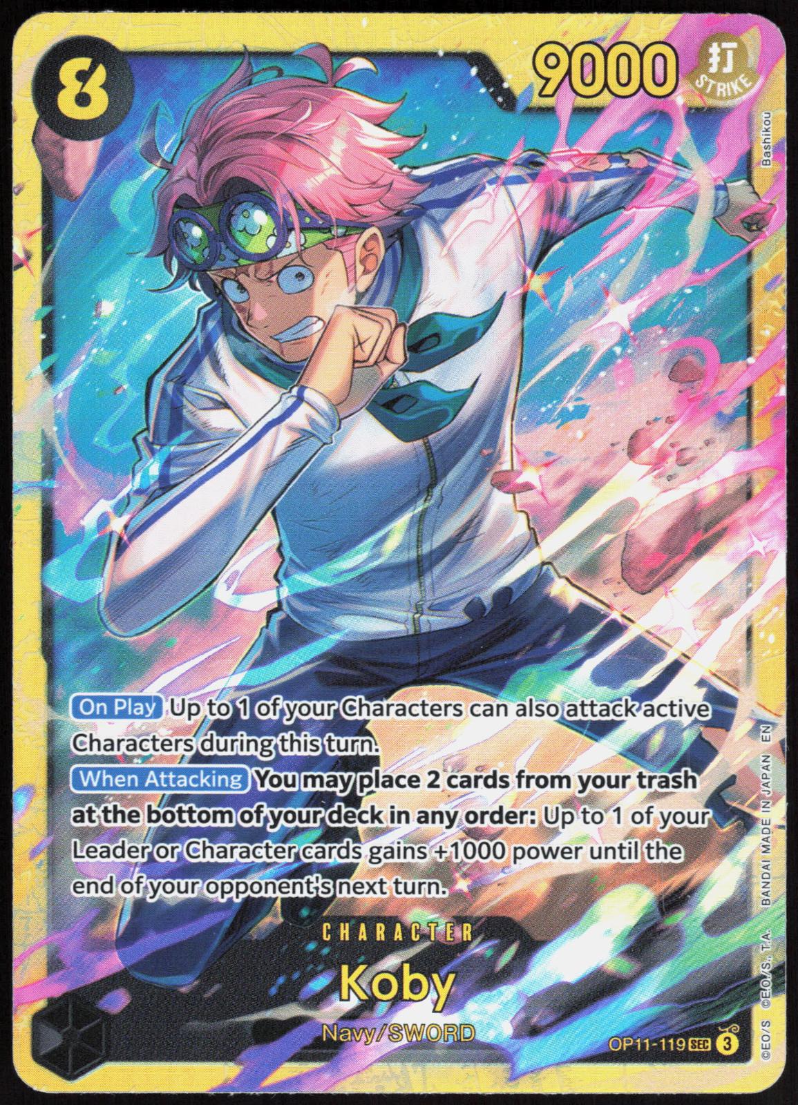 Koby OP11-119 SEC A Fist of Divine Speed One Piece Near Mint