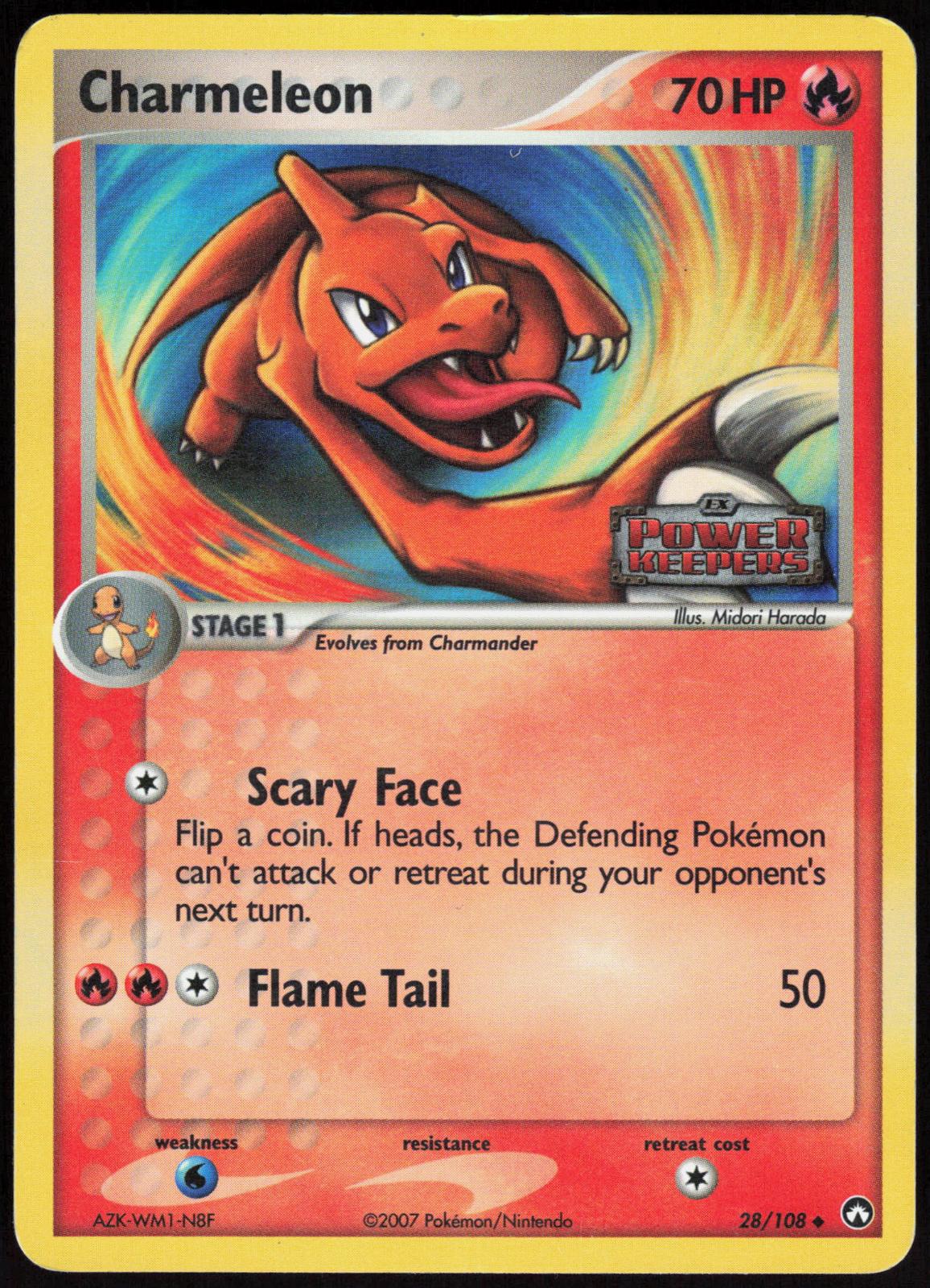 Charmeleon 28/108 Uncommon Power Keepers Pokemon Reverse Holo Moderately Played