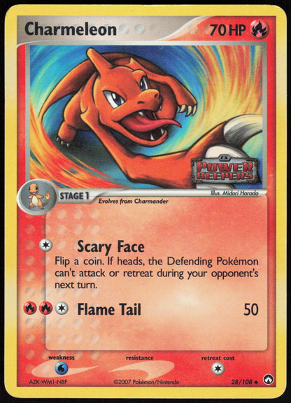 Charmeleon 28/108 Uncommon Power Keepers Pokemon Reverse Holo Moderately Played