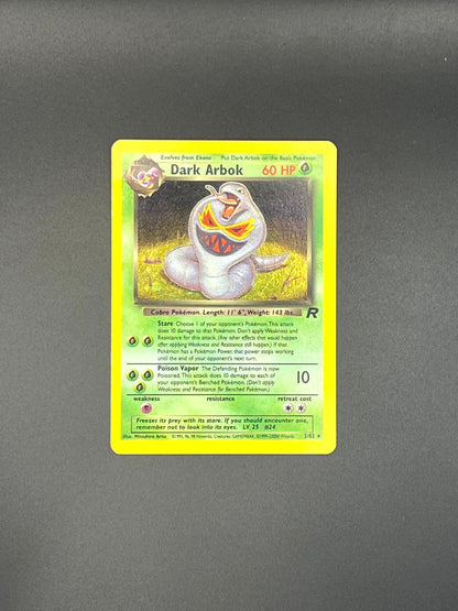 Dark Arbok 2/82 Holo Rare Team Rocket Pokemon Unlimited Holo Lightly Played