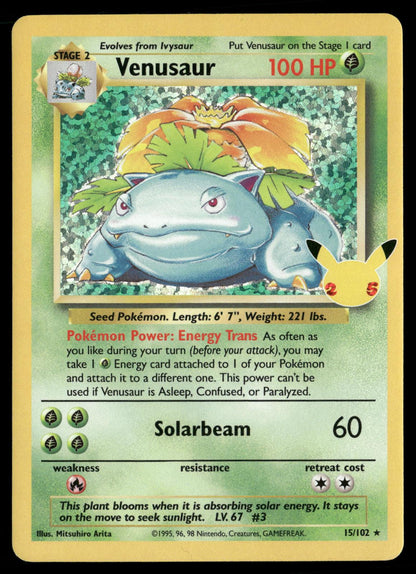 Venusaur 15/102 Celebrations: Classic Collection Pokemon Holo NM