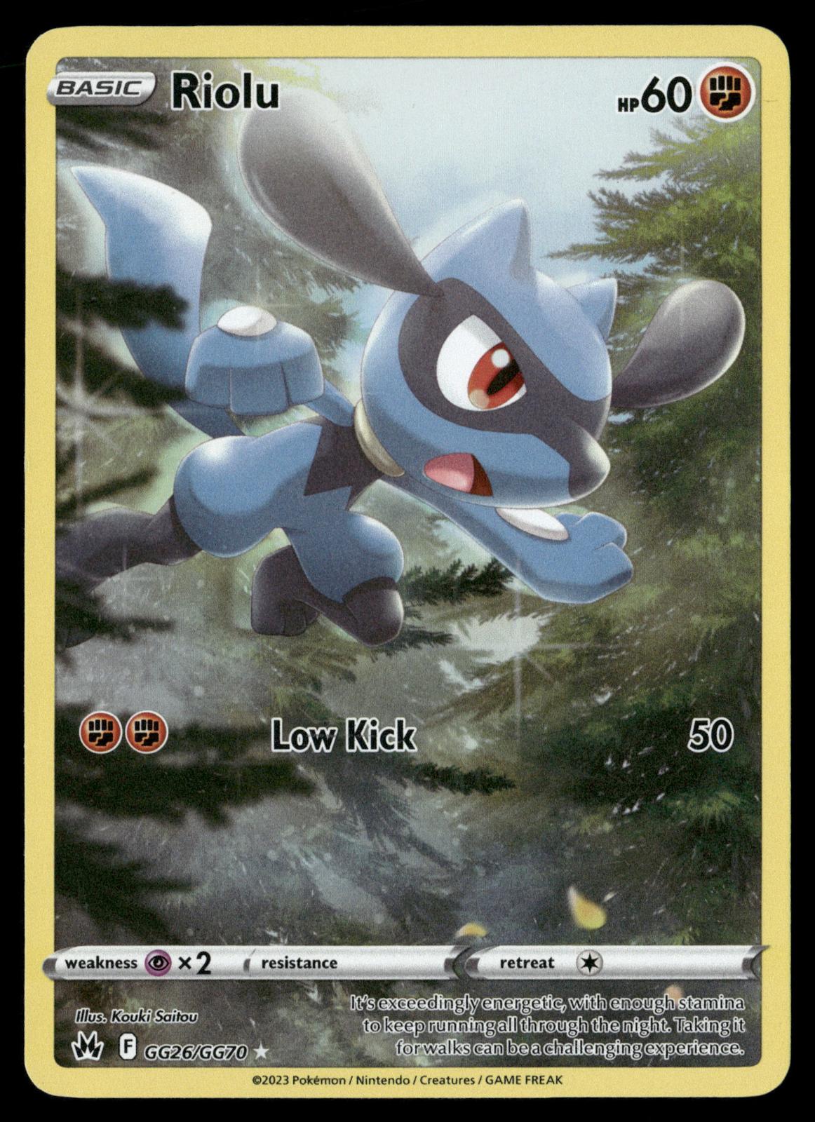 Riolu GG26/GG70 Holo Crown Zenith Galarian Gallery Pokemon NM