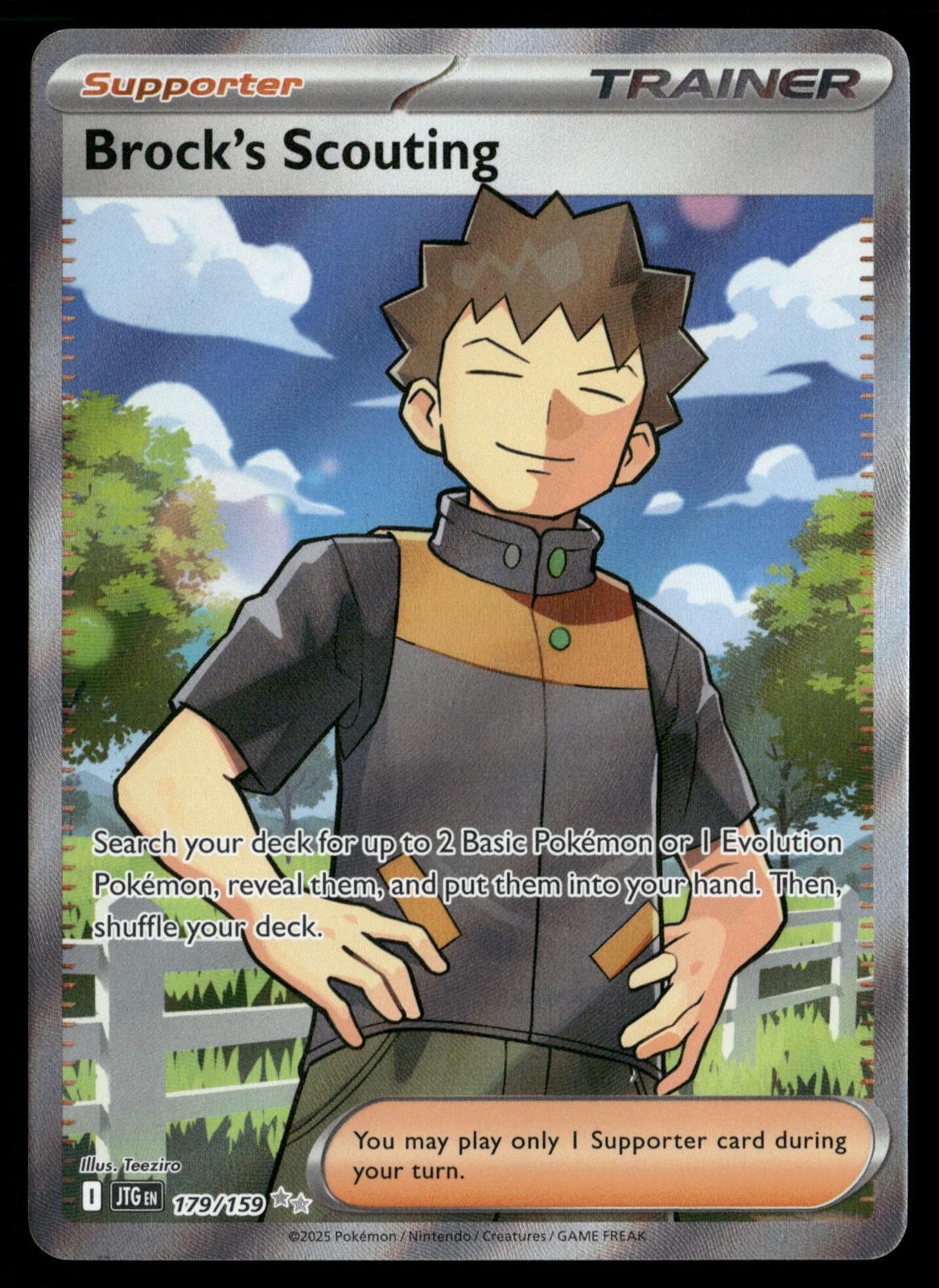 Brock's Scouting 179/159 Ultra Rare Journey Together Pokemon Holo Near Mint