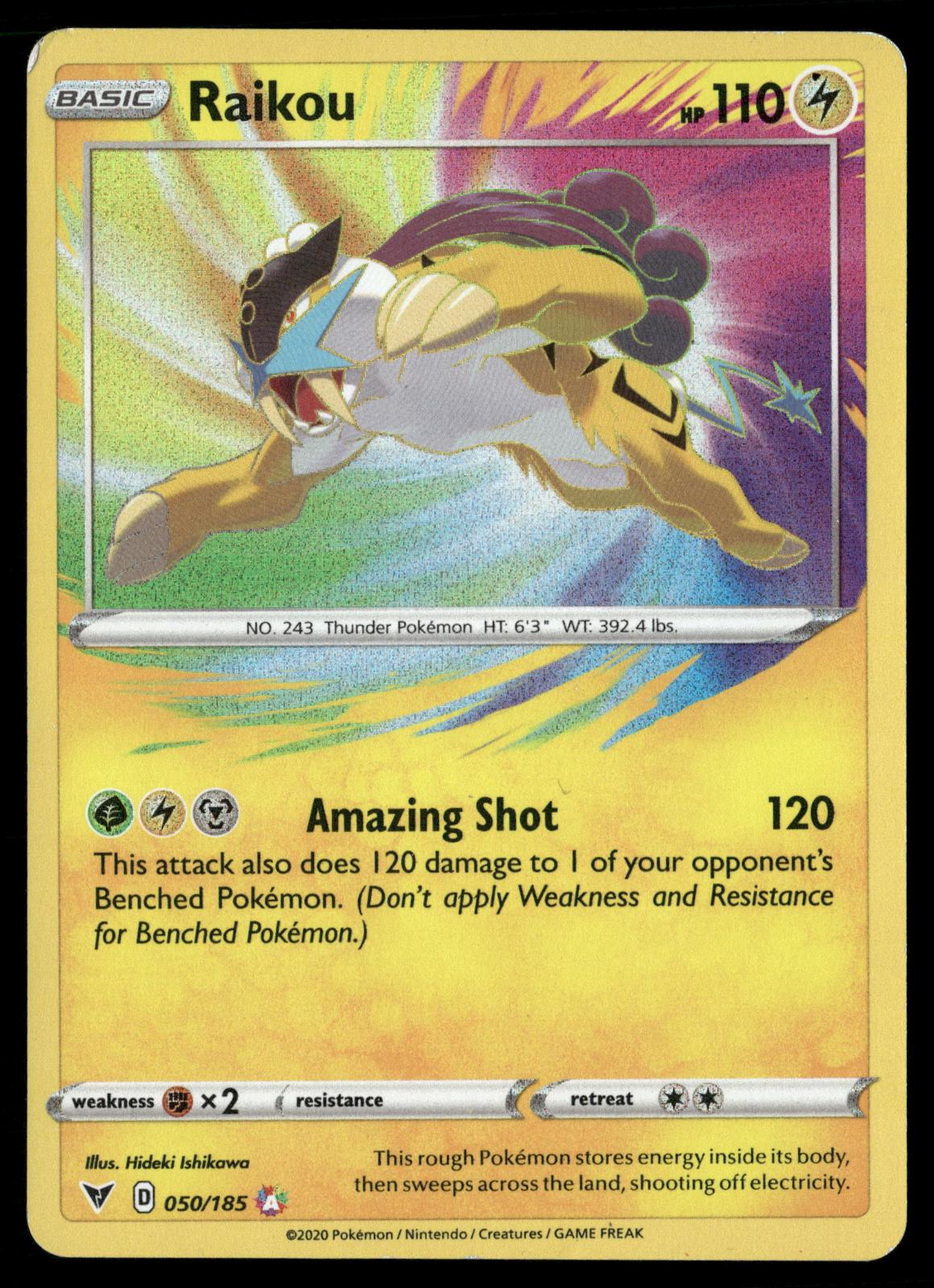 Raikou 050/185 Amazing Rare Vivid Voltage Pokemon Holo Near Mint
