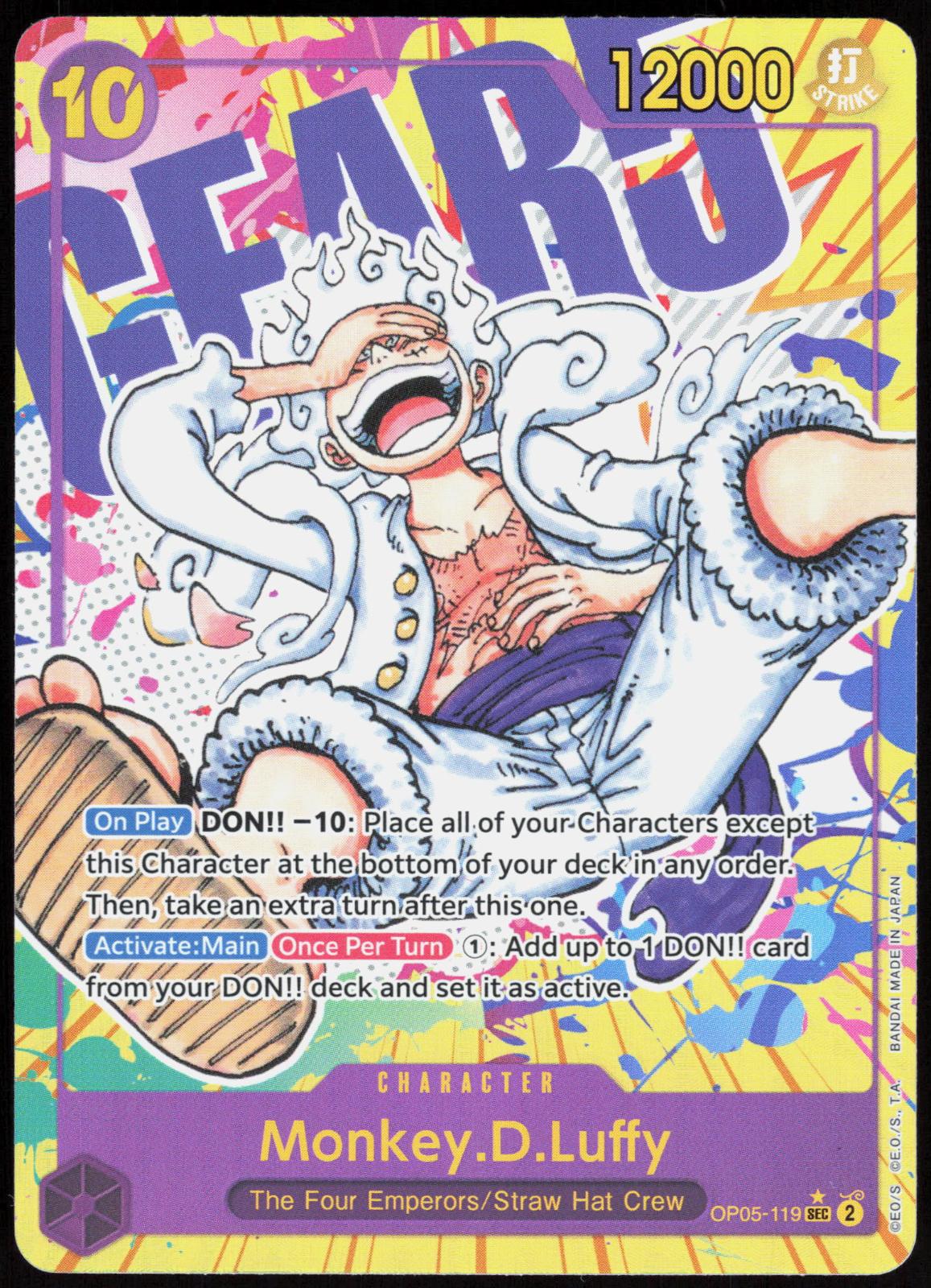 Monkey.D.Luffy Alt Art OP05-119 Awakening of the New Era One Piece NM