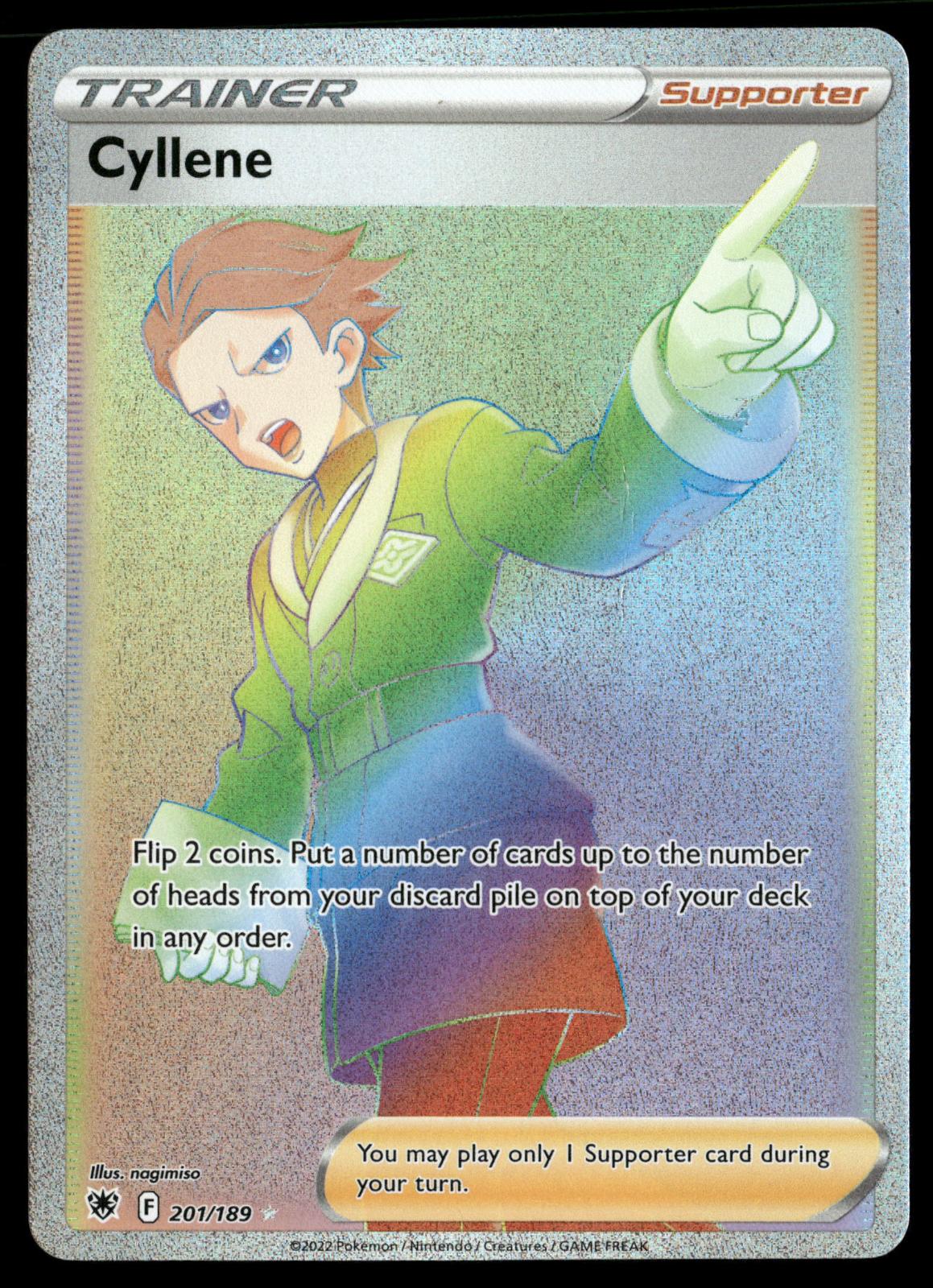 Cyllene 201/189 Rainbow Rare Astral Radiance Pokemon Holo Near Mint