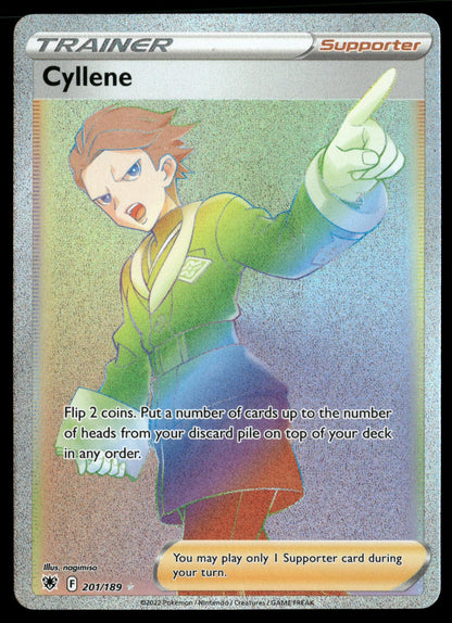 Cyllene 201/189 Rainbow Rare Astral Radiance Pokemon Holo Near Mint