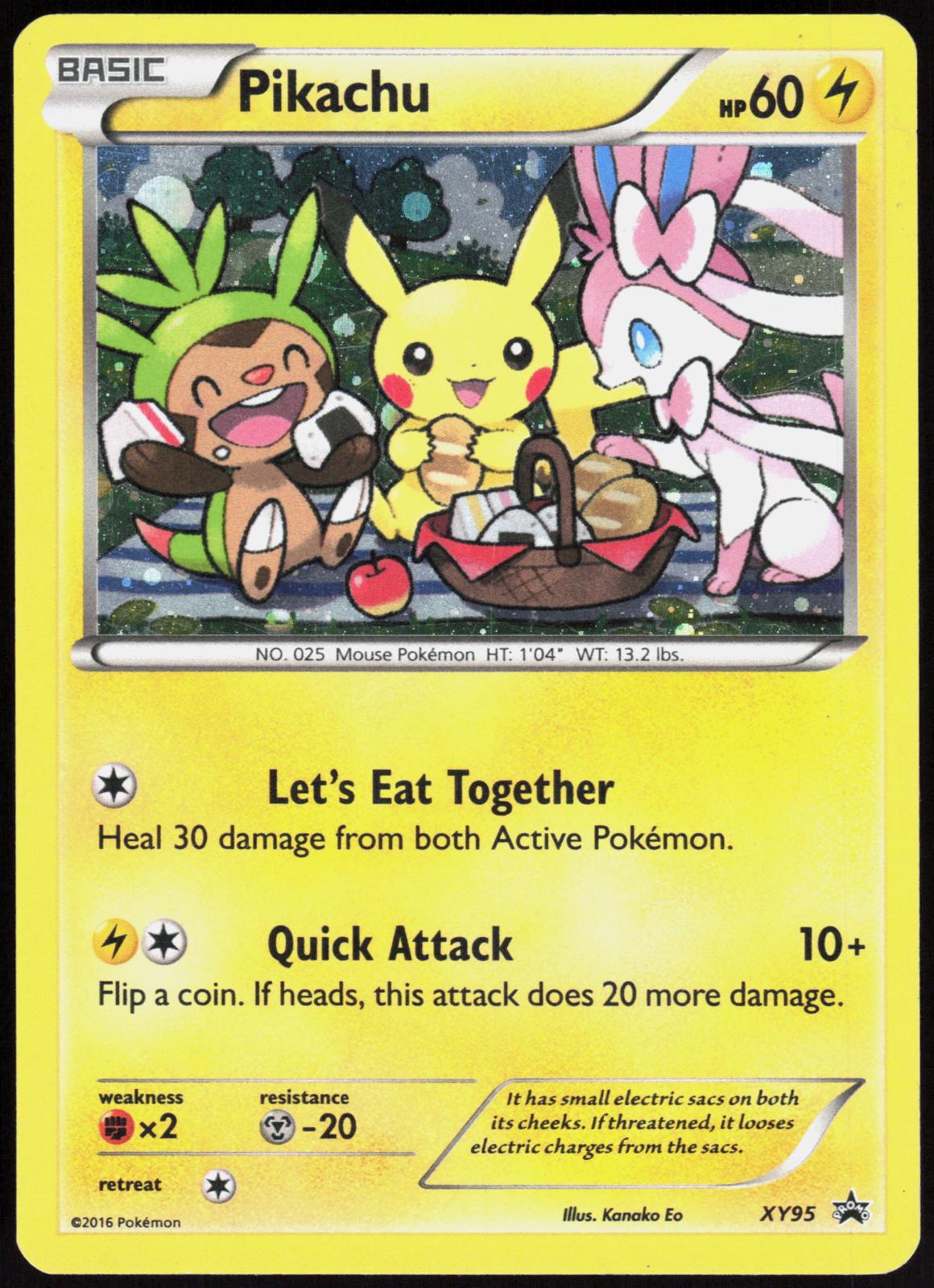 Pikachu XY95 Holo Promo XY Promo Pokemon Lightly Played