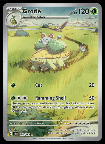 Grotle 164/162 Illustration Rare Temporal Forces Pokemon Holo Near Mint
