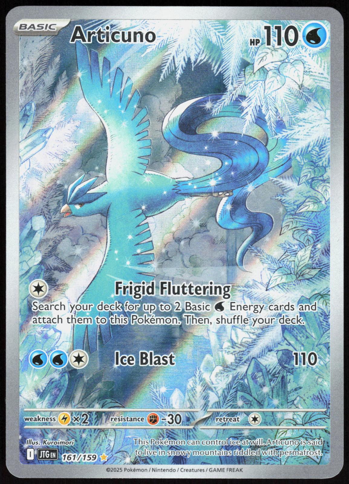 Articuno 161/159 Illustration Rare Journey Together Pokemon Holo Near Mint