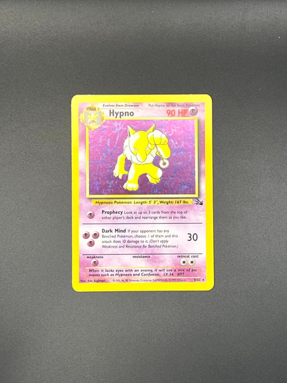 Hypno 8/62 Holo Rare Fossil Pokemon Unlimited Holo Near Mint