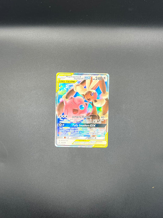 Mega Lopunny & Jigglypuff GX 165/236 Holo GX Rare Cosmic Eclipse Pokemon NM/M