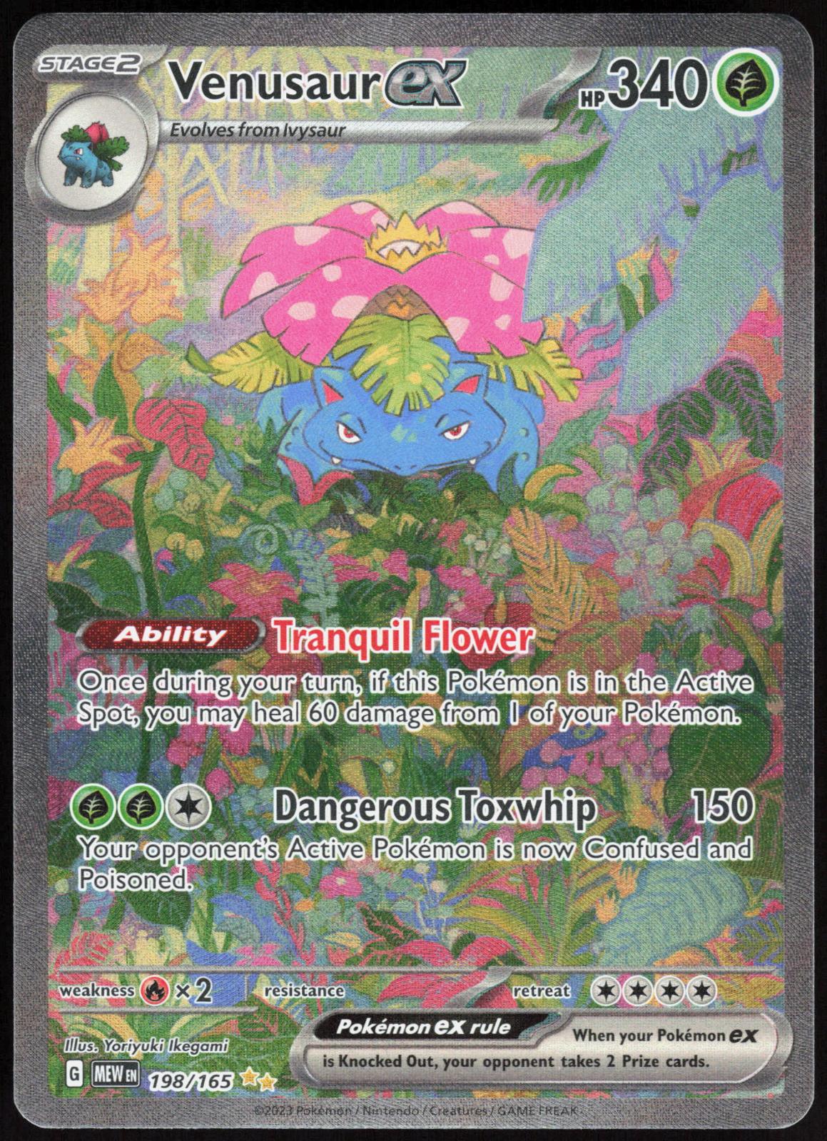 Venusaur ex 198/165 Special Illustration Rare 151 Pokemon Holo Near Mint
