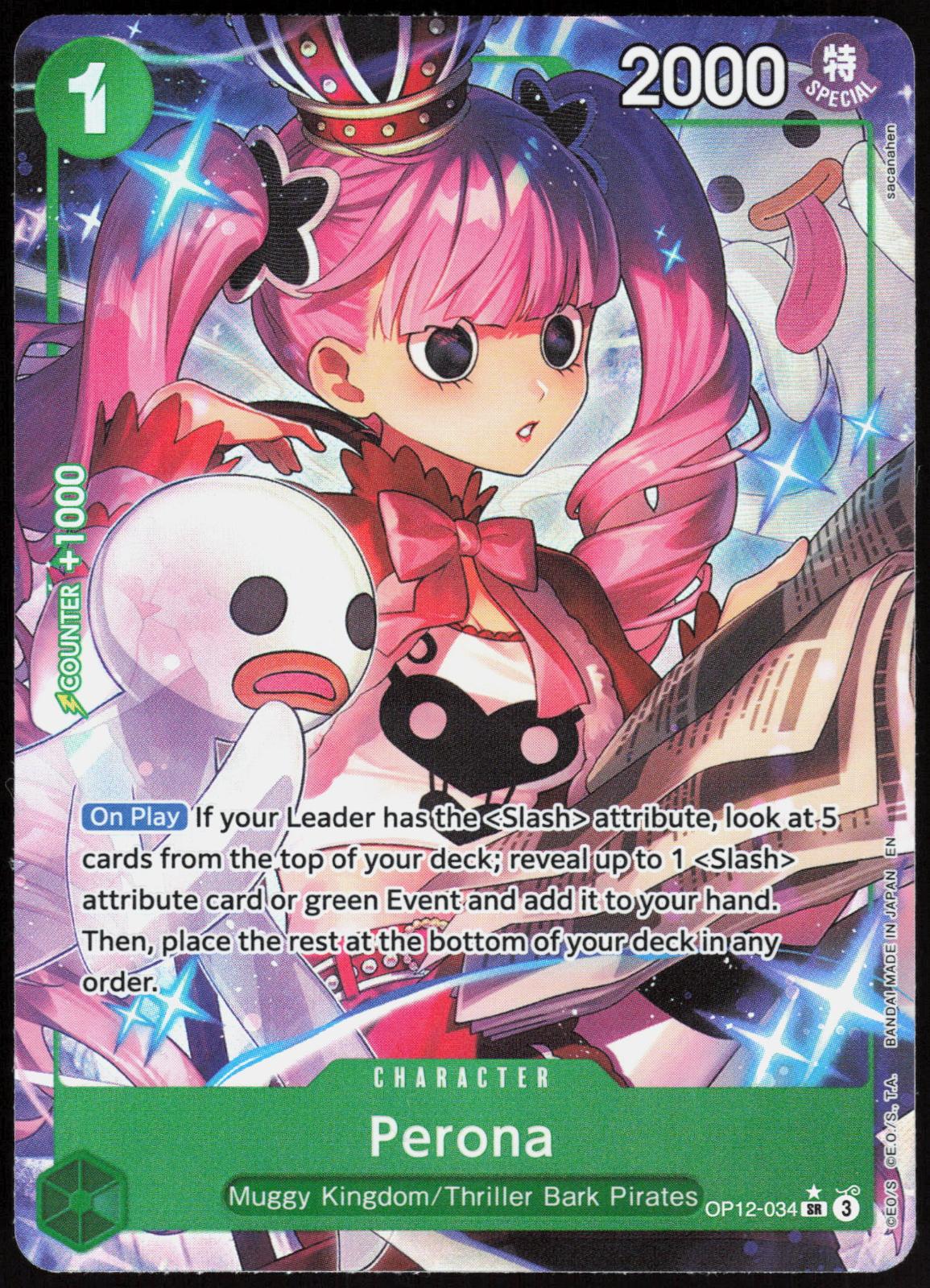 Perona (Alternate Art) OP12-034 Legacy of the Master One Piece Foil NM