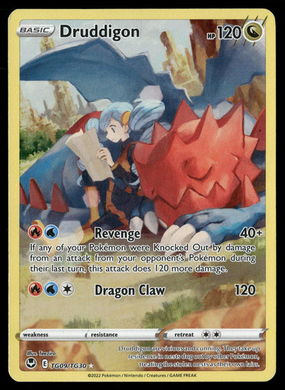 Druddigon TG09/TG30 Holo Silver Tempest Trainer Gallery Pokemon NM
