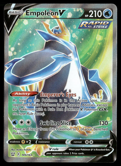 Empoleon V 145/163 Ultra Rare Battle Styles Pokemon Holo Near Mint