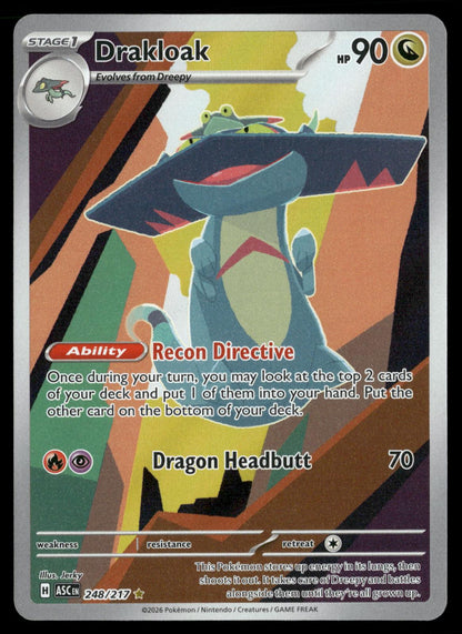 Drakloak 248/217 Illustration Rare Ascended Heroes Pokemon Holo Near Mint