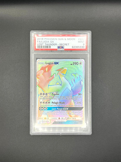 Lugia Gx 227/214 Secret Lost Thunder Pokemon PSA 9