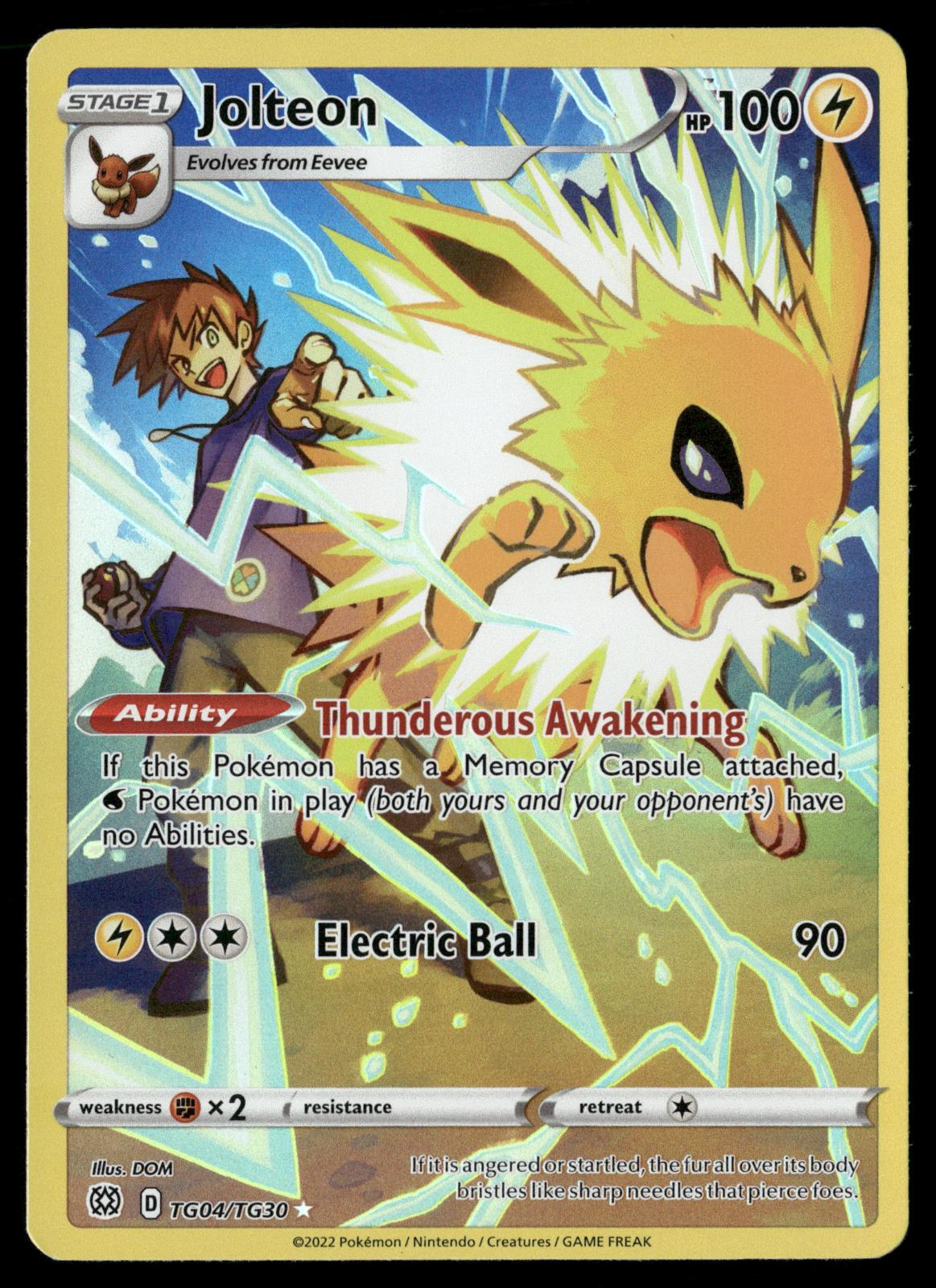 Jolteon TG04/TG30 Holo Brilliant Stars Trainer Gallery Pokemon NM