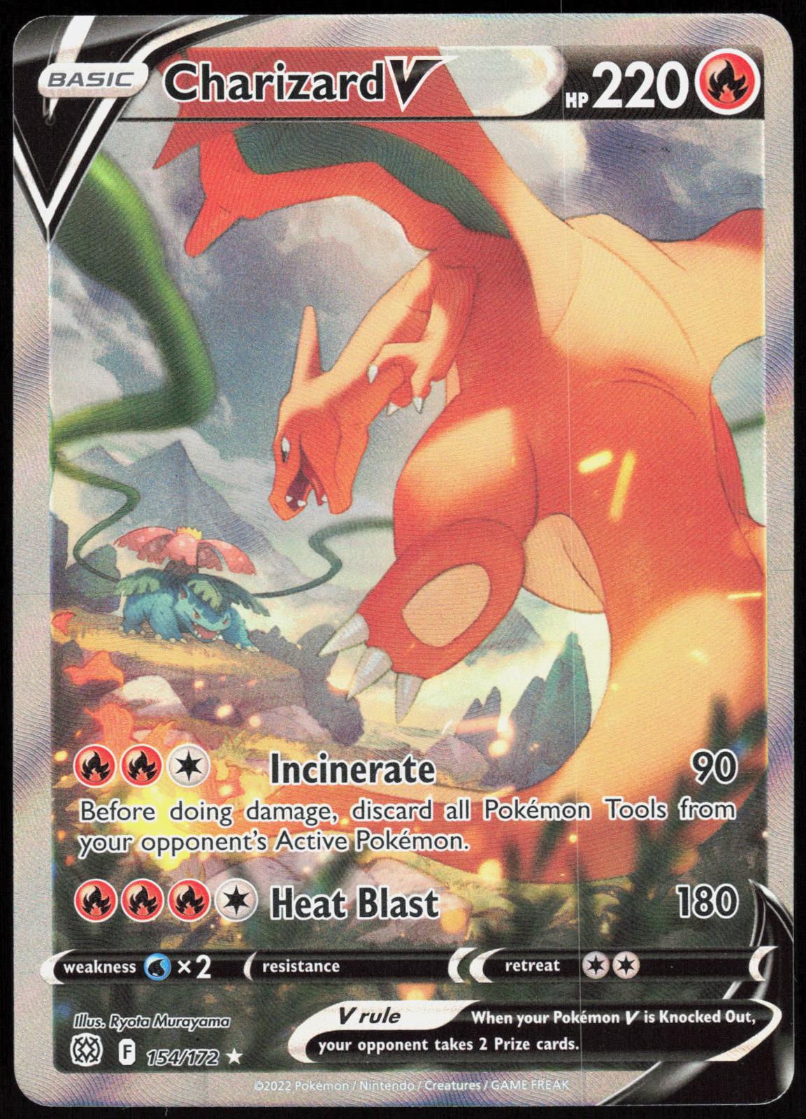 Charizard V 154/172 Ultra Rare Brilliant Stars Pokemon Holo Near Mint