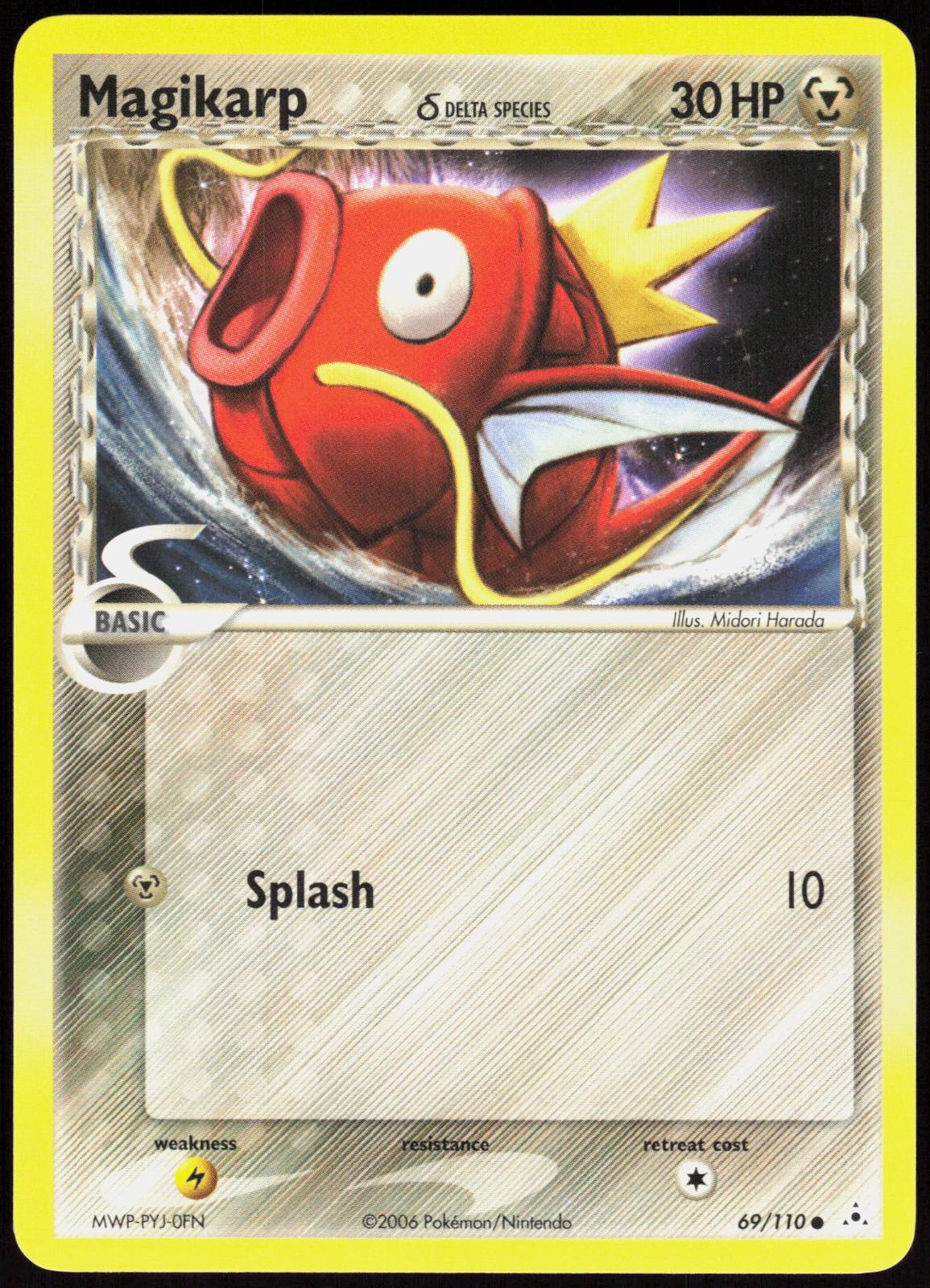 Magikarp 69/110 Common Holon Phantoms Pokemon Near Mint