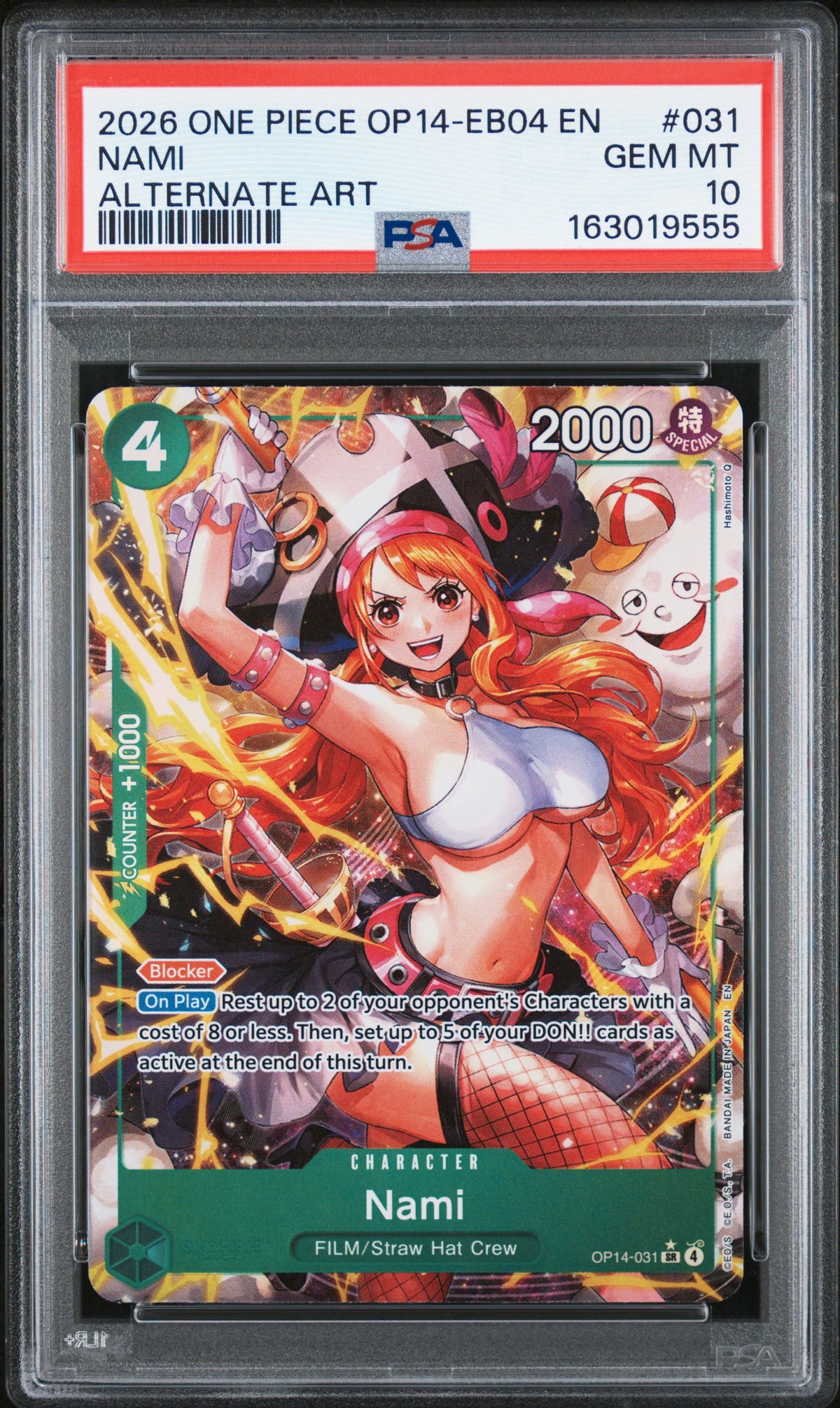 Nami 031 Alternate Art One Piece PSA 10