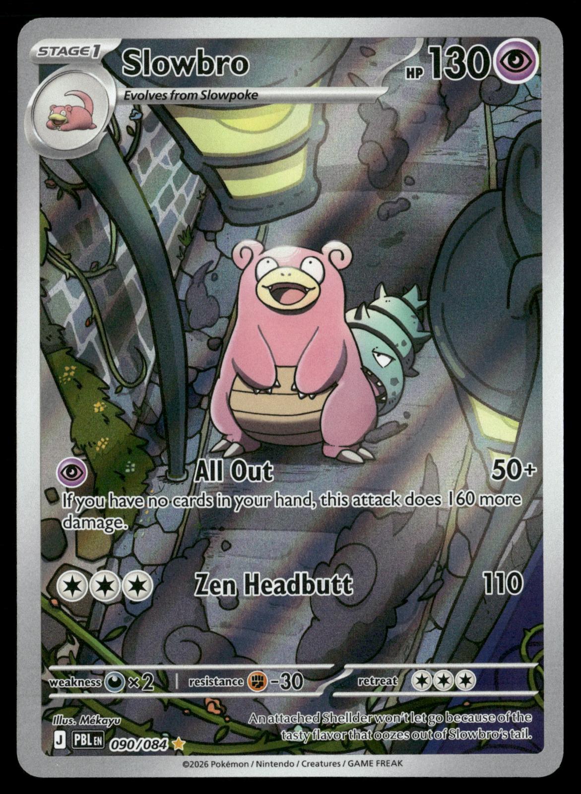 Slowbro 090/084 Illustration Rare Pitch Black Pokemon Holo Near Mint