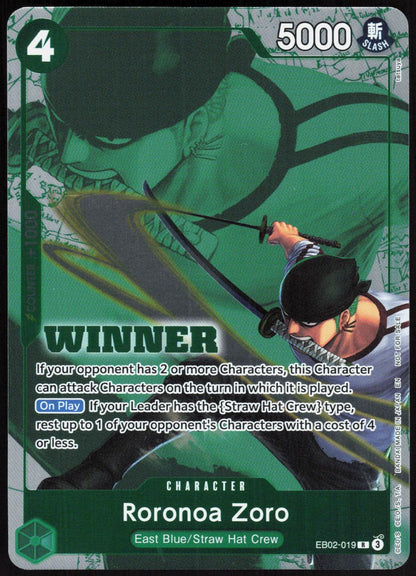 Roronoa Zoro (Winner Pack 2025 Vol. 3) EB02-019 One Piece Promotion Cards NM