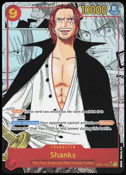 Shanks (Manga) OP01-120 Secret Rare Premium Booster -The Best- One Piece NM
