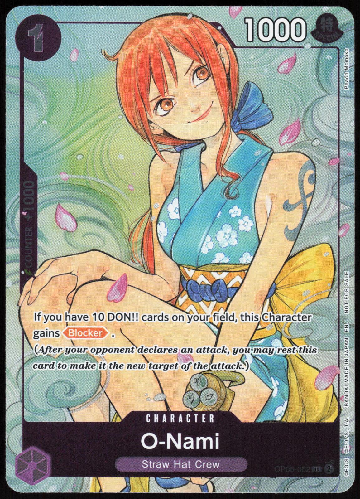 O-Nami (Illustration Box Vol.1) OP05-062 One Piece Promotion Cards NM