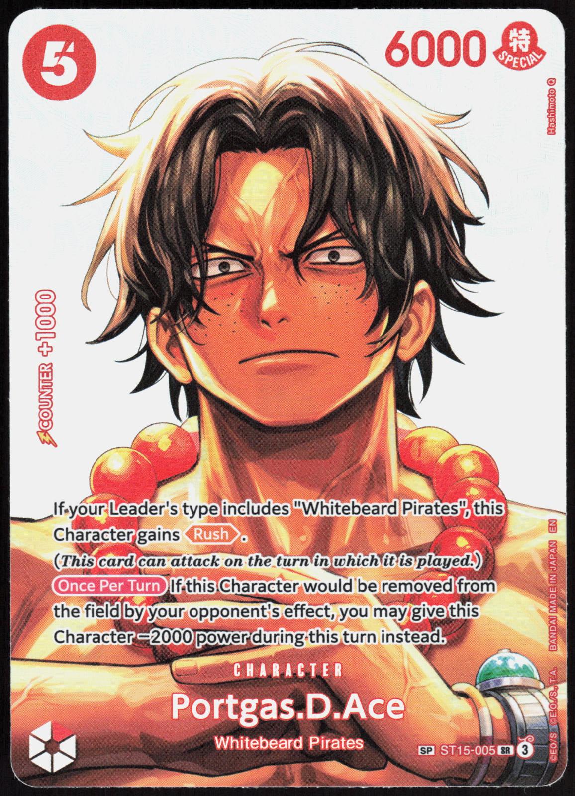 Portgas.D.Ace (SP) ST15-005 The Time of Battle One Piece NM