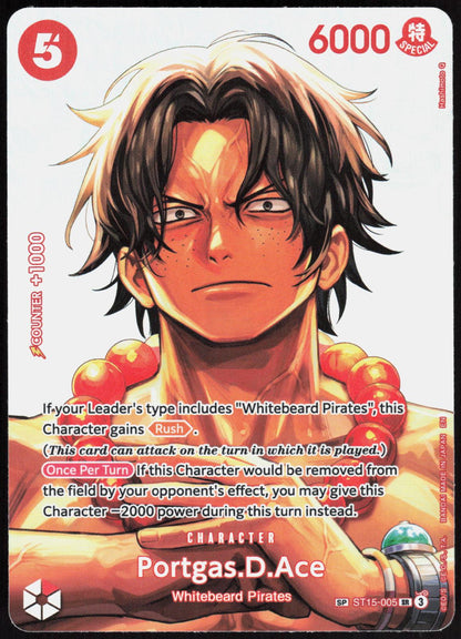 Portgas.D.Ace (SP) ST15-005 The Time of Battle One Piece NM