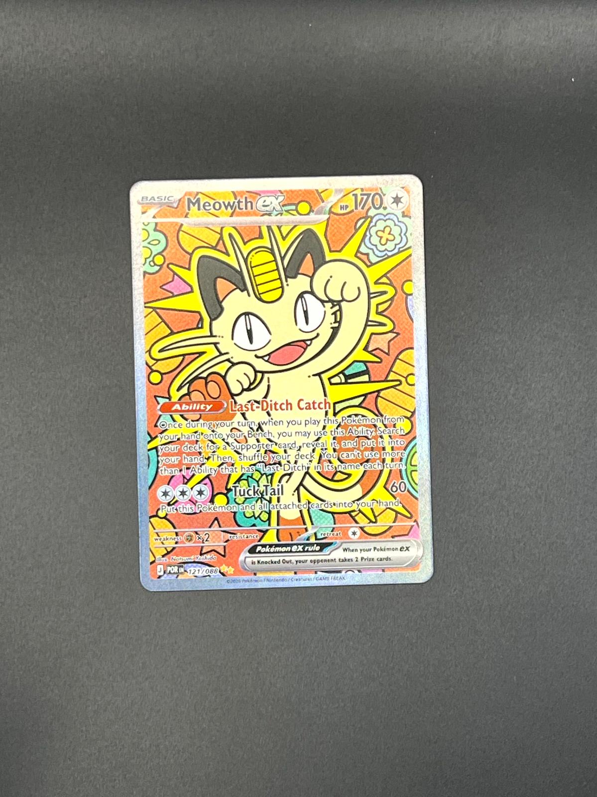 Meowth ex 121/088 Holo Special Illustration Rare Perfect Order Pokemon Holo NM/M