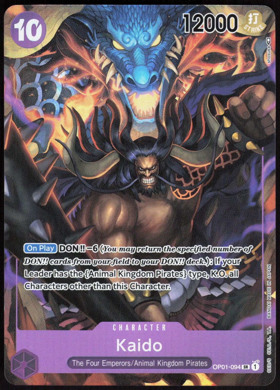 Kaido OP01-094 Alt Art Romance Dawn One Piece Near Mint