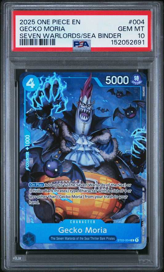 Gecko Moria 004 One Piece Seven Warlords Of The Sea Binder Set One Piece PSA 10