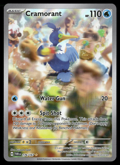 Cramorant 176/167 Illustration Rare Twilight Masquerade Pokemon Holo Near Mint