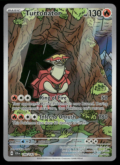 Turtonator 146/142 Illustration Rare Stellar Crown Pokemon Holo Near Mint