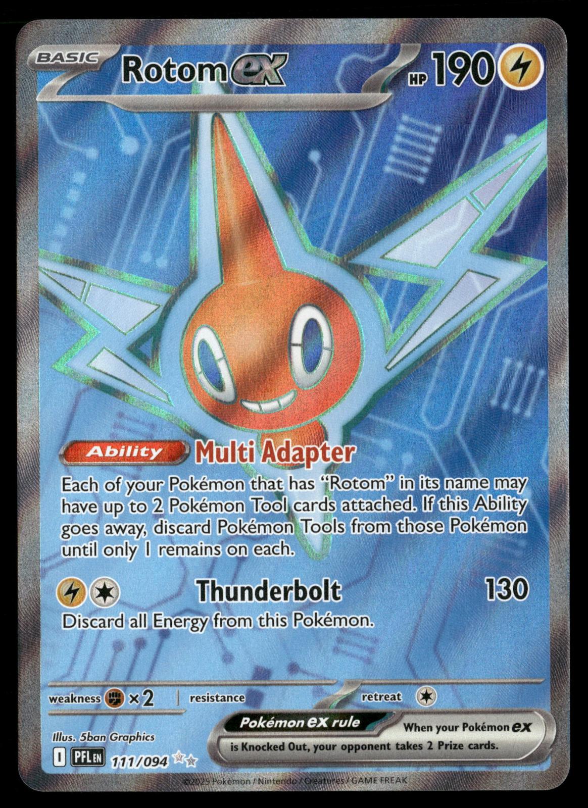 Rotom ex 111/094 Ultra Rare Phantasmal Flames Pokemon Holo Near Mint