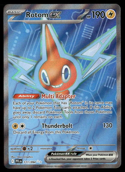 Rotom ex 111/094 Ultra Rare Phantasmal Flames Pokemon Holo Near Mint