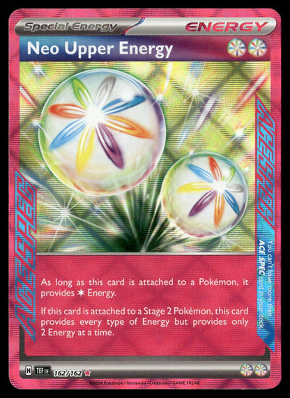 Neo Upper Energy 162/162 ACE SPEC Rare Temporal Forces Pokemon Holo Near Mint