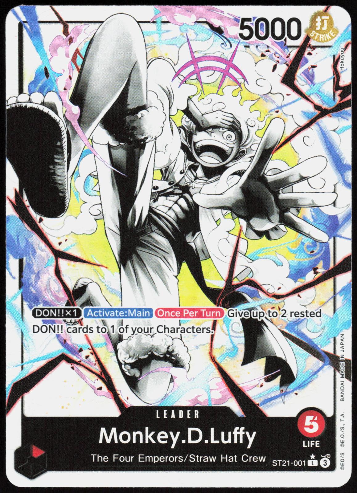 Monkey.D.Luffy Alt Art ST21-001 Starter Deck EX: Gear 5 One Piece Foil NM