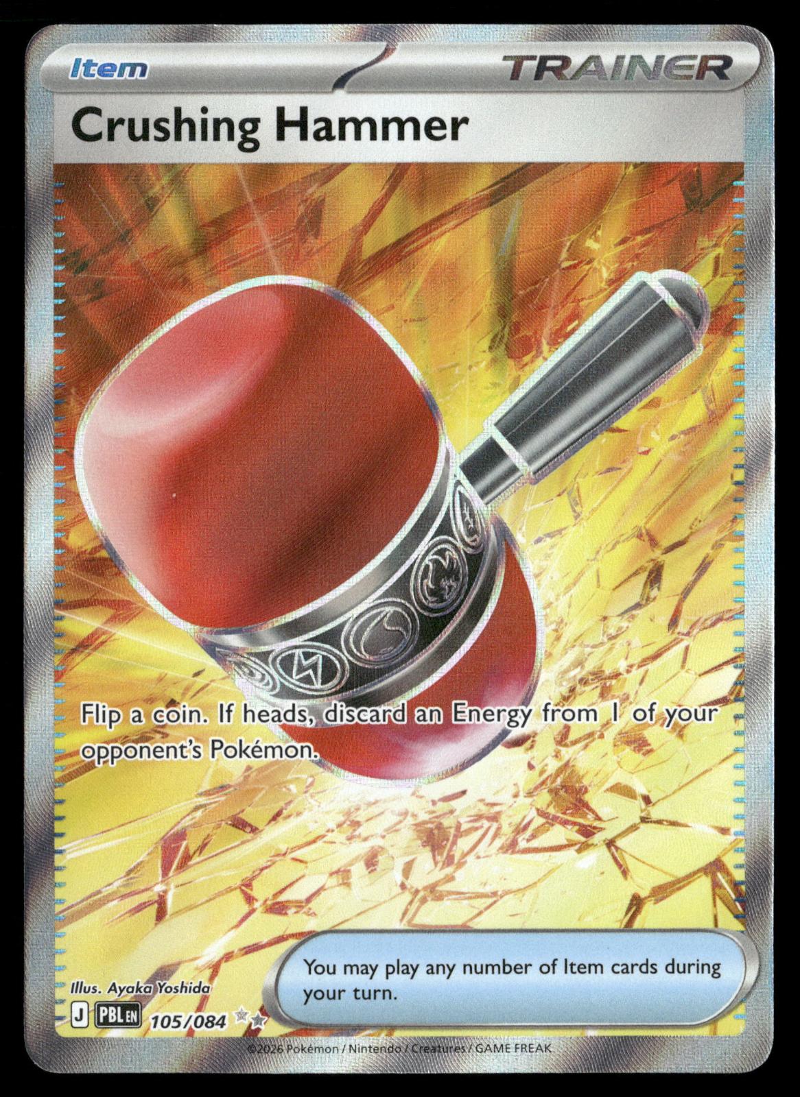 Crushing Hammer 105/084 Ultra Rare Pitch Black Pokemon Holo Near Mint