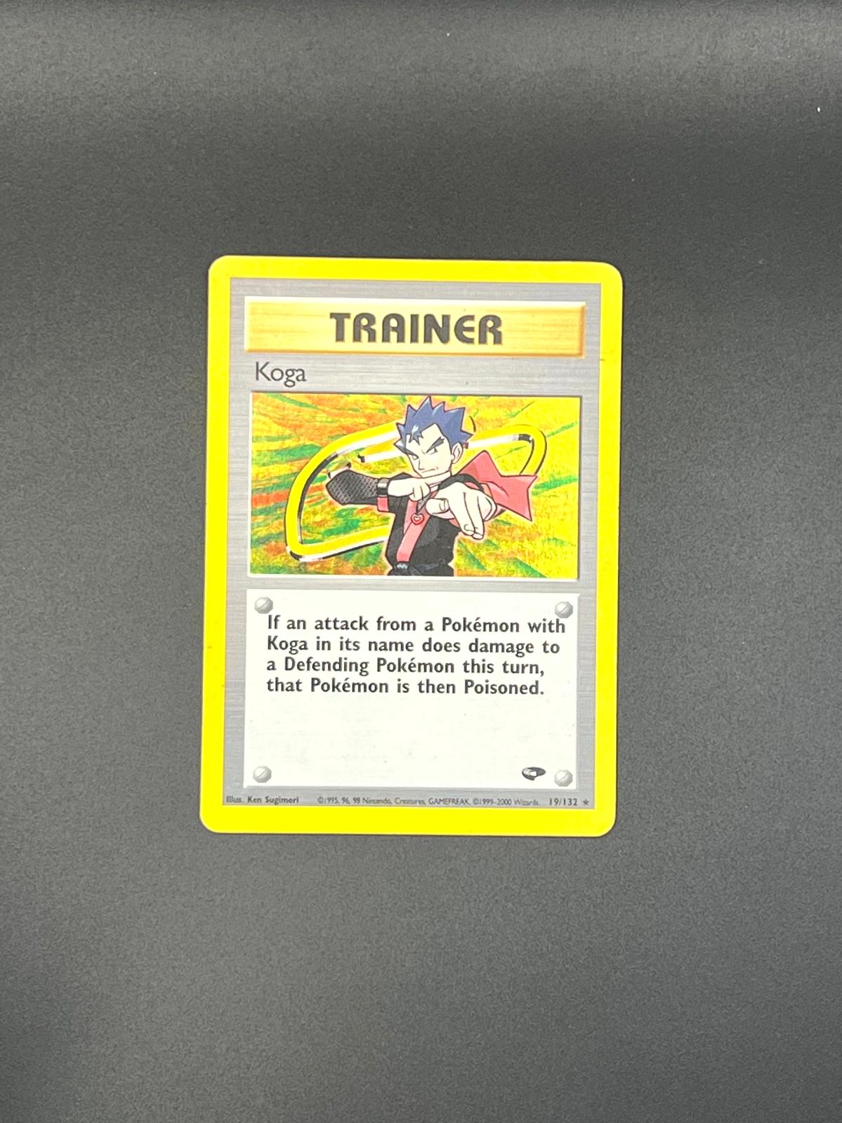 Koga 19/132 Holo Rare Gym Challenge Pokemon Unlimited Holo Near Mint