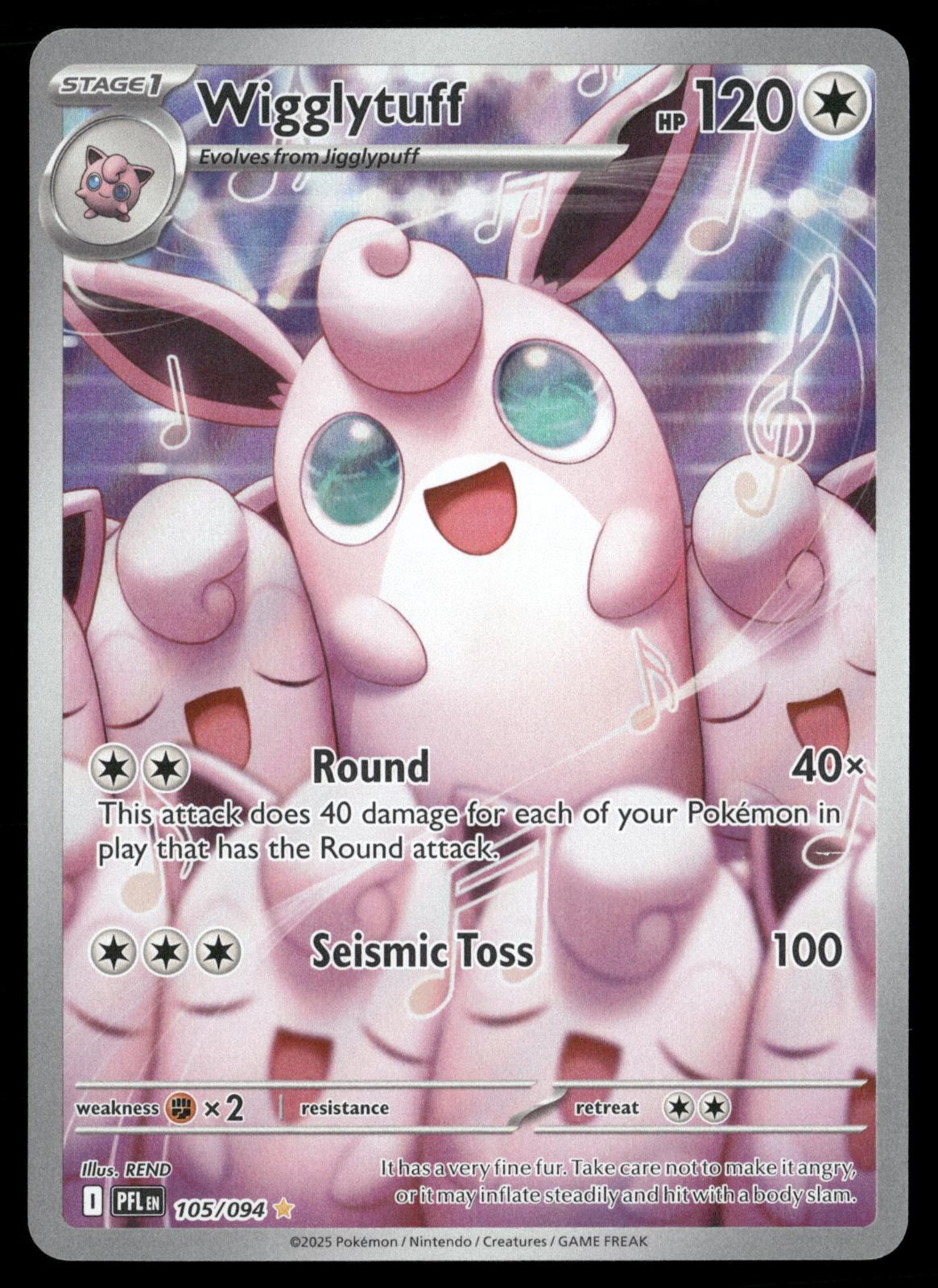 Wigglytuff 105/094 Illustration Rare Phantasmal Flames Pokemon Holo Near Mint