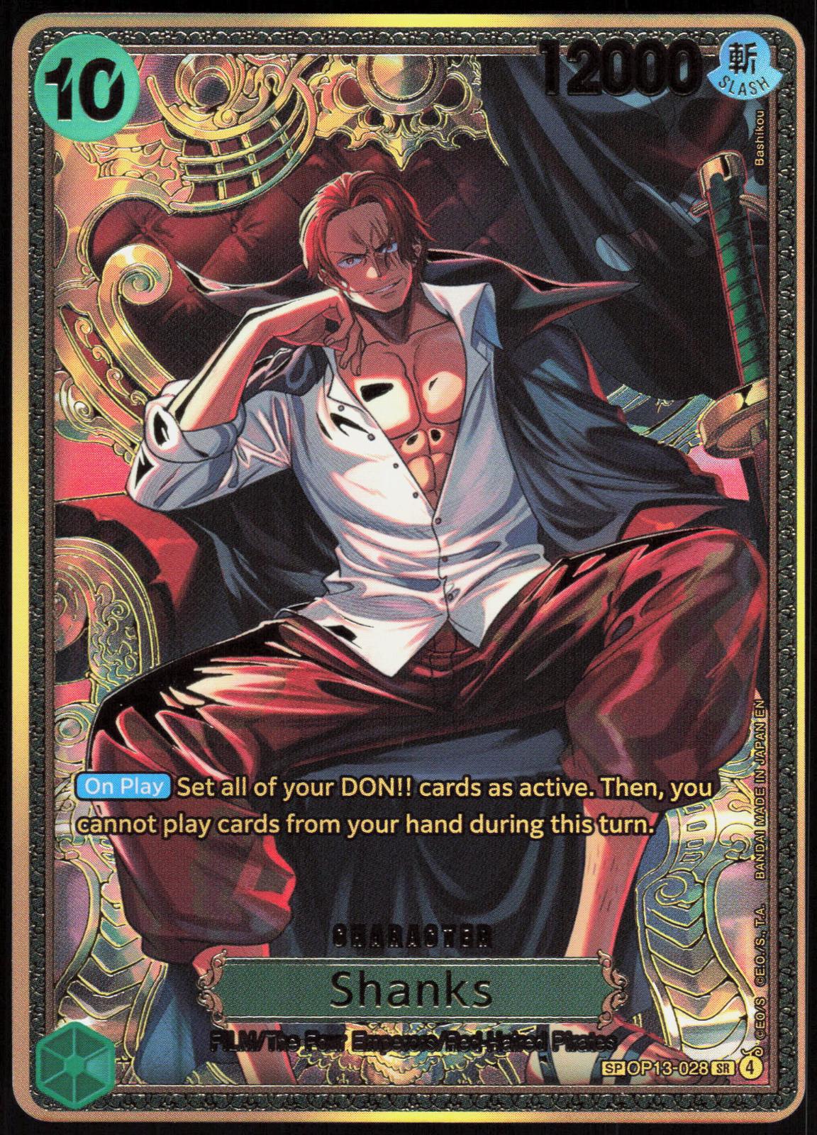 Shanks (SP) OP13-028 The World's Strongest Warriors One Piece NM