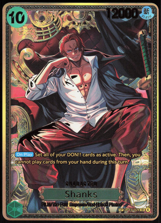 Shanks (SP) OP13-028 The World's Strongest Warriors One Piece NM