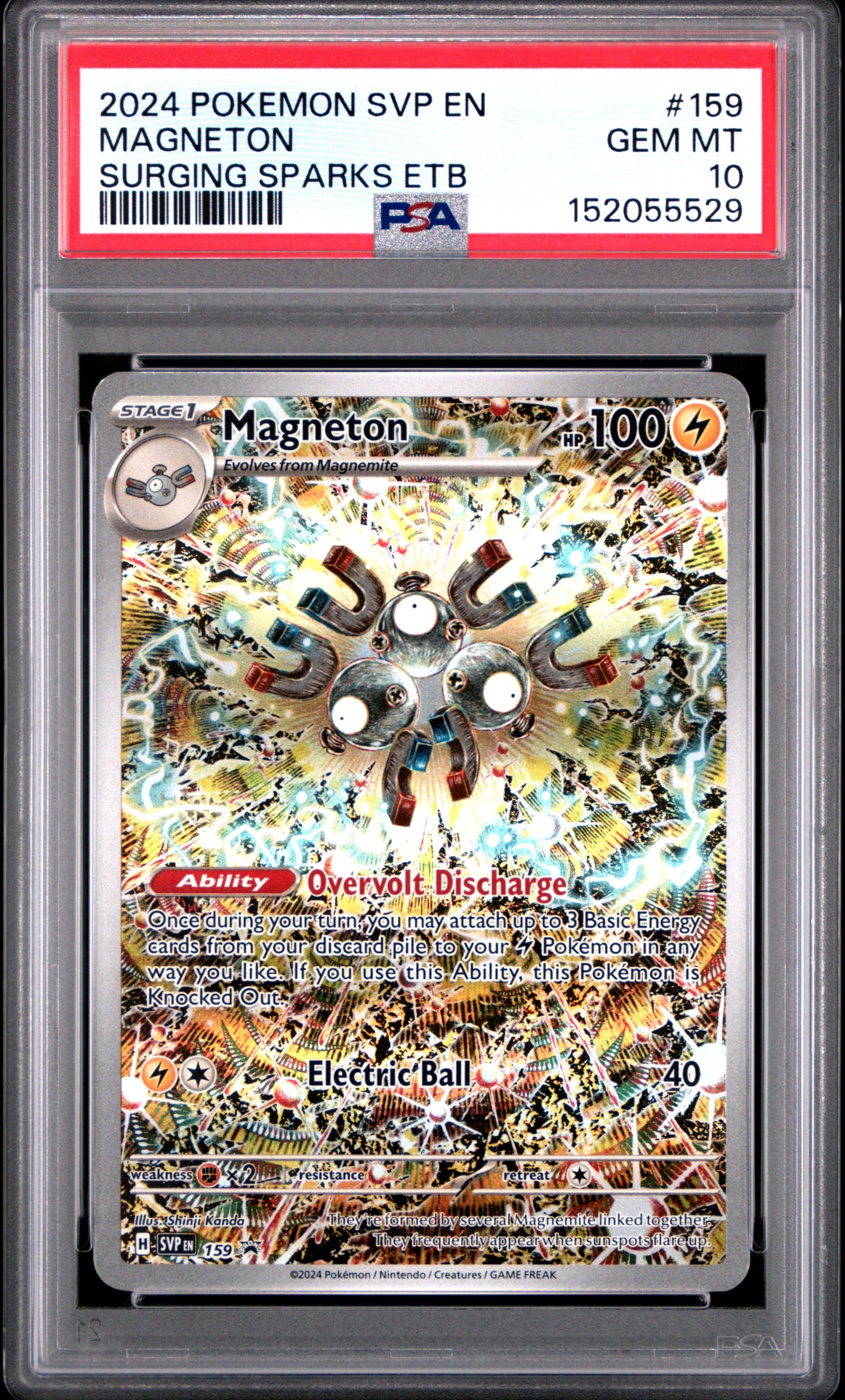 Magneton 159Surging Sparks Elite Trainer Box Pokemon PSA 10