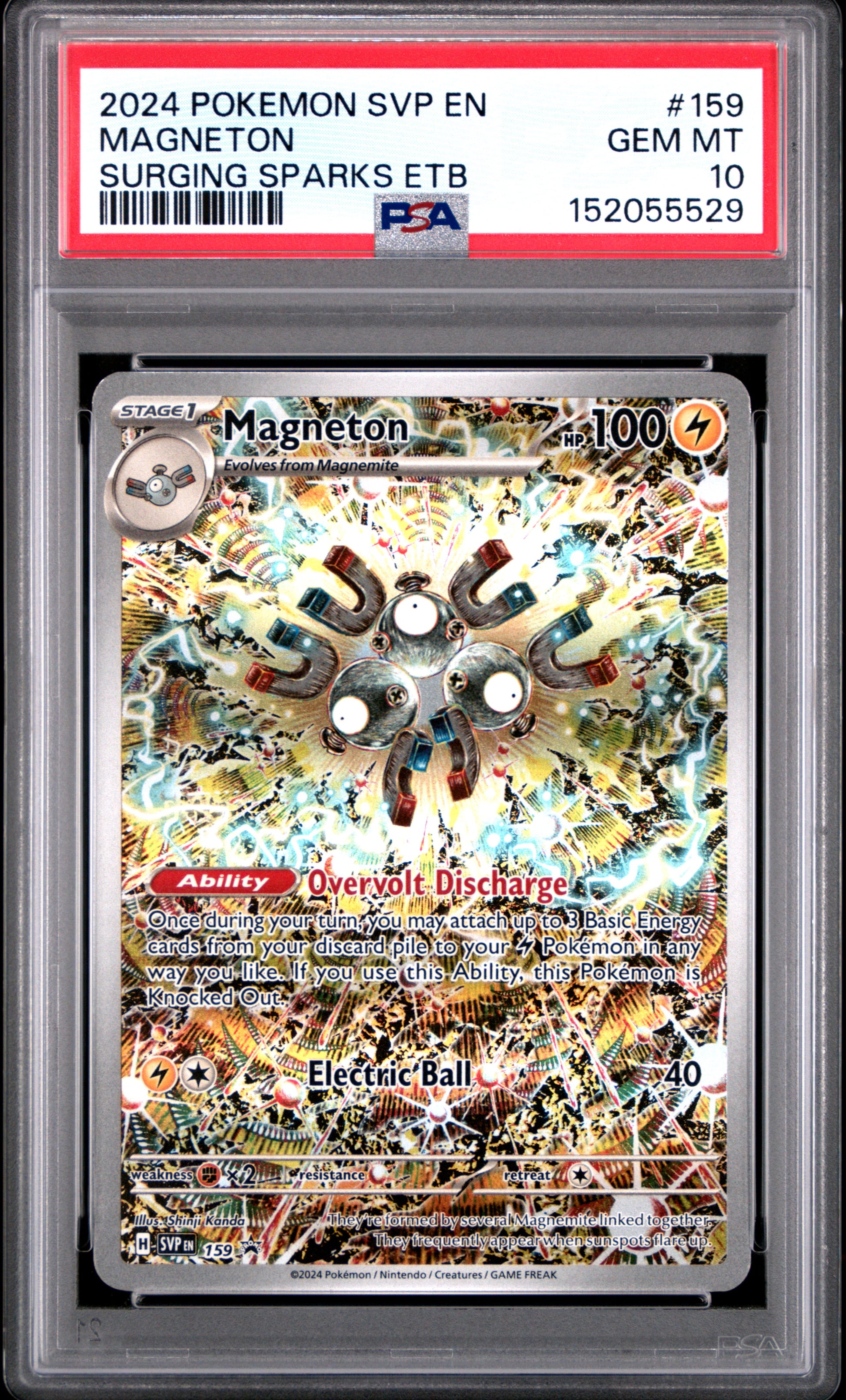 Magneton 159Surging Sparks Elite Trainer Box Pokemon PSA 10