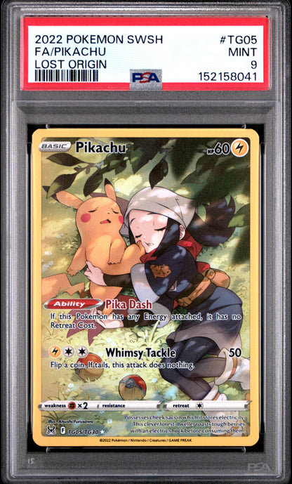 Pikachu TG05/TG30 Lost Origin Pokemon PSA 9