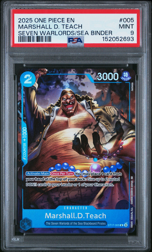 Marshall D. Teach 005 One Piece PSA 9